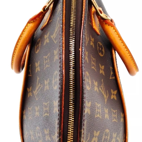 Louis Vuitton LV Hand Bag Ellipse MM Brown Monogram Brown Leather Tote Bag - Picture 4 of 15